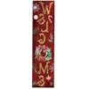HomeRoots 36" Red Gold And Green Christmas Wreath Solid Wood Welcome Porch Sign - 4 of 4