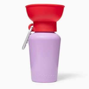Springland 20 fl oz Flip Travel Dog Water Bottle - Lilac/Red : Target