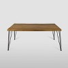 7pc Walker Acacia & Wicker Patio Dining Set Teak - Christopher Knight Home: Outdoor Seating, Hairpin Table - 3 of 4