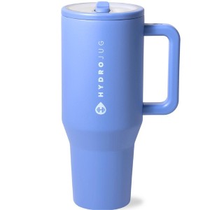 HydroJug Traveler - Water Bottle with Handle & Flip Straw - Leak Resistant Tumbler, Insulated, Stainless Steel & Rubber Base - 1 of 4