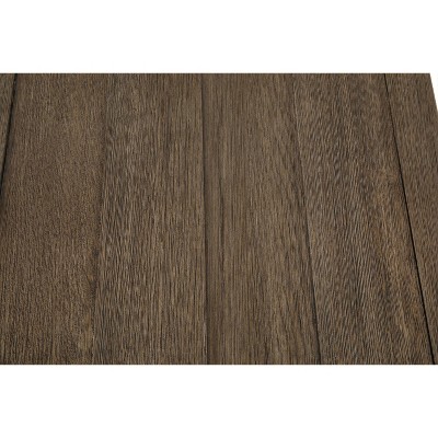 Two-Tone Brown and White Rectangular Wood End Table with Storage