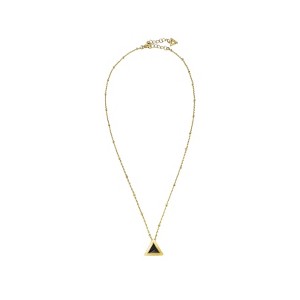 DIPHDA™ Luxury Satellite Necklace - Handmade Triangle Black Onyx Crystal/ Gemstone Pendant Jewelry (Gold) - 1 of 2