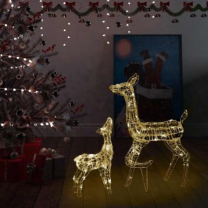 Aghana Digitals Acrylic Reindeer Family Decor with 160 Warm White LEDs, 8 Lighting Modes, 16.4' - 1 of 4