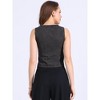 INSPIRE CHIC Women's Denim Sleeveless V Neck Button Down Casual Waistcoat Vest - 4 of 4