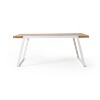 CAVINAS 70.75 Inch Rectangle Patio Table,Outdoor Dining Table with Acacia Wood Tabletop and Metal Legs for Porch Backyard Balcony,Teak - 2 of 4