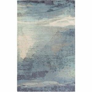 Hauteloom Alvaton Abstract Blue Rug - 1 of 4