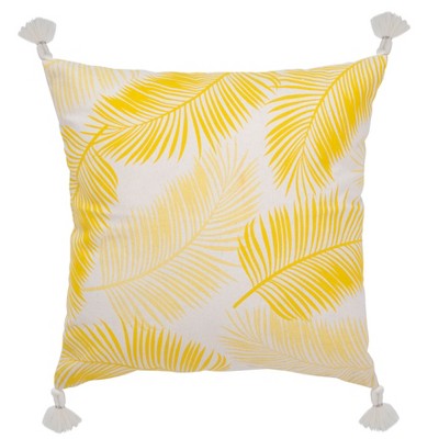 Lemi Pillow - Ivory/Yellow - 18" x 18" - Safavieh