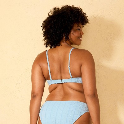 Shade & Shore Women's Eyelet Bralette Bikini Top - Shade & Shore™ Blue M — фото 5