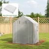 Outsunny Walk-in Greenhouse Cover Replacement for 01-0472, 55" x 56.25" x 74.75" Reinforced Anti-Tear PE Hot House Cover - 2 of 4