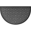 Evideco French Home Goods Half-Round Outdoor Door Mat Wilson- Heavy Duty Polyester, Non-Slip, Low Profile - 2 of 4