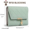 FATMOON Small Wallet for Women Leather RFID Blocking Card Holder Easy-to-Use Bifold with Zipper Coin Pocket & ID Window - 3 of 4