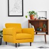 Tangkula Modern Upholstered Accent Chair Single Sofa Armchair Living Room Funiture Yellow - 2 of 4