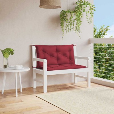 vidaXL Garden Bench Cushion Wine Red 39.4"x(19.7"+19.7")x2.8" Oxford Fabric