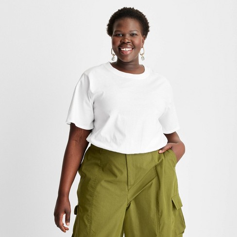 Women's Short Sleeve Everyday Bodysuit - Future Collective™ With Gabriella  Karefa-johnson White 4x : Target