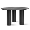 7-Piece Round Dining Table Set, 52" Oak Pedestal Table with 6 Boucle Chairs for Kitchen & Dining Room-Maison Boucle? - 3 of 4