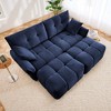 78.7" Chenille Modular Sectional Sofa Bed with High-Resilience Cushions and 2 Ottomans for Small Living Room - 2 of 4
