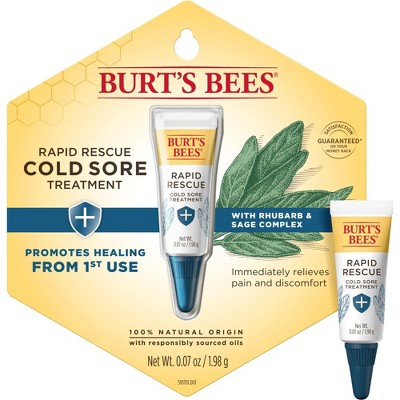 Burt's Bees Rapid Rescue Cold Sore Treatment - 0.07oz