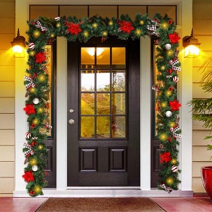 MOEPISY Pre-lit 9ft Christmas Decorations with 50 LED Lights - 1 of 4