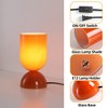 9'' Height Glass Table Lamp for Bedroom, Living Room, Dining Room, Office, Hourglass Shape - 4 of 4