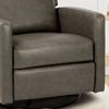 Swivel Rocking Recliner,Wide PU Leather Glider Sofa Chair with Ergonomic High Backrest for Living Room,Bedroom（Chocolate） - 2 of 4