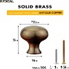 attop 4 PCS 1.0'' x 0.9'' Antique Style Brass Pulls Solid Hardware Knobs for Furniture Cabinet Closet Drawer Box Door Handles - 4 of 4