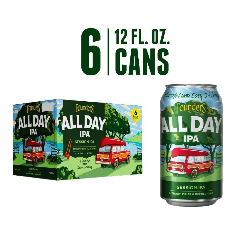 Founders All Day IPA Beer - 6pk/12 fl oz Cans, 3 of 8