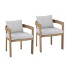 Coolbibila-Patio Chair Set Of 2, Aluminum Dining Chair, Arm Chairs With Cushion And Back, Patio Dining Chairs With Modern Design - 2 of 4