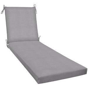 Honeycomb Outdoor Chaise Lounge Cushion - Heathered Solid Grey - 1 of 4