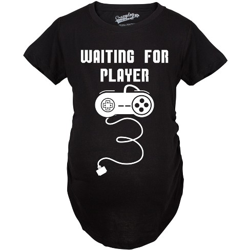 Maternity Waiting For Player Funny Pregnancy Shirt Gamer Tee - Crazy Dog Maternity T Shirt - image 1 of 4