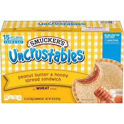 Smucker's Uncrustables Frozen Peanut Butter & Honey Spread Sandwich ...