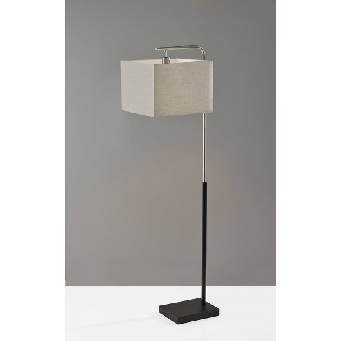 Flora Floor Lamp Brushed Steel Black, Henley Adjustable Boom Arm Floor Lamp By Uttermost