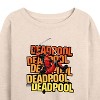 Women's - Marvel - Deadpool Katana Pose Lightweight French Terry Wide Neck Long Sleeve Shirt - 2 of 4