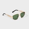 Womens Shiny Metal Aviator Sunglasses - Universal Thread™ Gold - 2 of 2