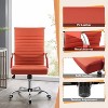 LACOO Mid-Back Faux Leather Desk Chair - 3 of 4