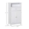 ChicFurnit Bathroom Storage Cabinets Bathroom Floor Storage Cabinet Functional Bathroom Cabinet with Drawer for Bathroom, White, 23.5"*11.8"*42.8" - 4 of 4