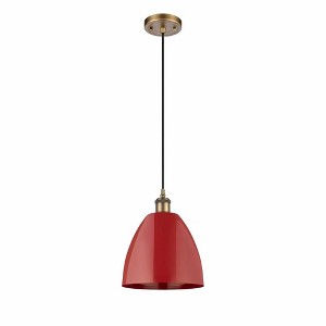 Plymouth Dome - 1 Light Cord Hung Mini Pendant In Industrial Style-12.88 Inches Tall and 9 Inches Wide - 1 of 1