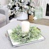 Artificial Wreaths 2 - Pack 15 - Inch Evergreen Flocked Greenery Pinecones Indoor Outdoor Doors Stairways Decorative Winter Holiday - 3 of 4