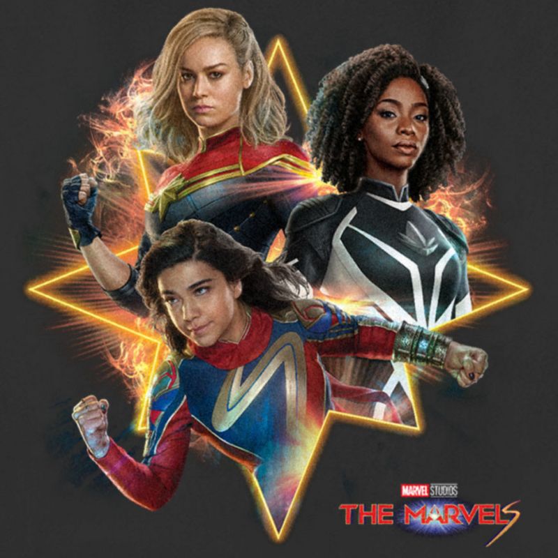 Women's The Marvels Action Poses T-Shirt, 2 of 5