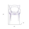 HomeRoots Clear Acrylic Open Back Dining Arm Chair - 3 of 4