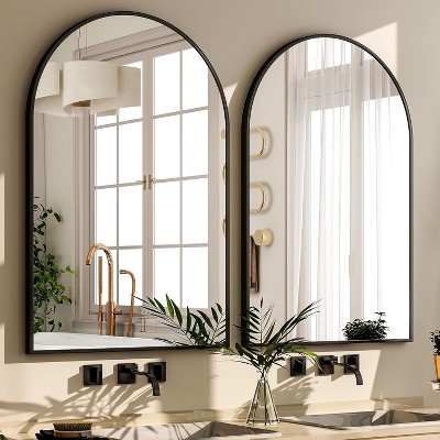 Beautyolove 38"L x 26"W Arched Bathroom Mirror Wall Mounted Mirror