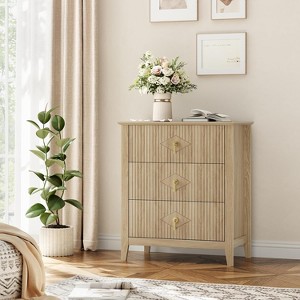 Modern Fluted Dresser, 3/5/6/7 Drawer Wood Dresser for Bedroom, Modern Chest of Drawers, Storage Organizer Cabinet for Living Room, Entryway - 1 of 4