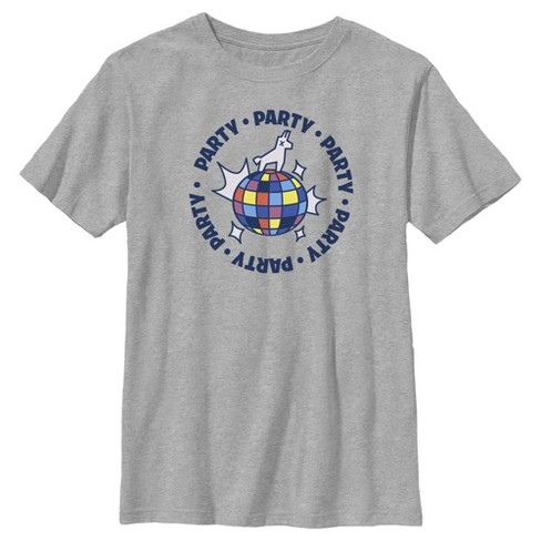 Boy s Fortnite Supply Llama Disco Party T Shirt Athletic Heather Large