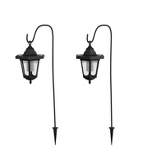 Hanging Solar Coach Lights- 26" Outdoor Lighting with Hanging Hooks for Garden, Path, Landscape, Patio, Driveway, Walkway- Set of 2 by Nature Spring