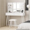 Vanity Desk, Makeup Vanity Desk with Touch Light Mirror and Power Outlet - 3 of 4
