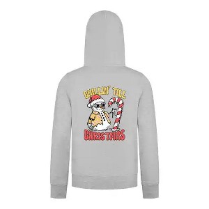 Everyday Kids Christmas Collection Chillin’ Till Christmas Boys Zip Up Hoodie – Holiday Sweatshirt - Heather Gray - 1 of 1