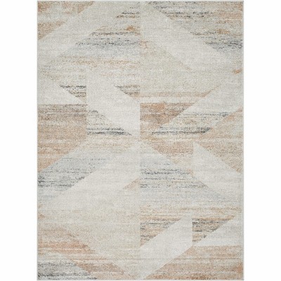 Hauteloom Seana Beige Geometric Area Rug