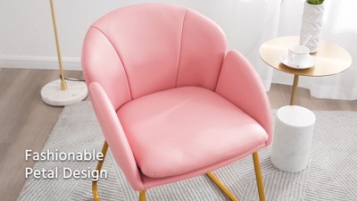 Black Velvet Barrel Accent Chair with Gold Metal Legs