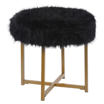 faux fur ottoman target