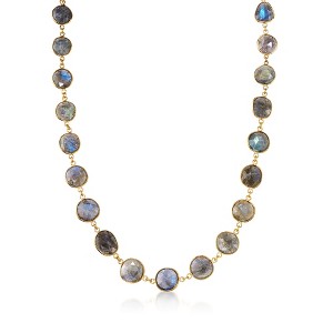 Ross-Simons Labradorite Necklace in 14kt Gold Over Sterling - 1 of 4