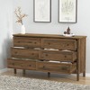 ORRD 6-Drawer Dresser, Wood Storage Cabinet with Black Handles, Modern Chest for Bedroom & Living Room - 2 of 4